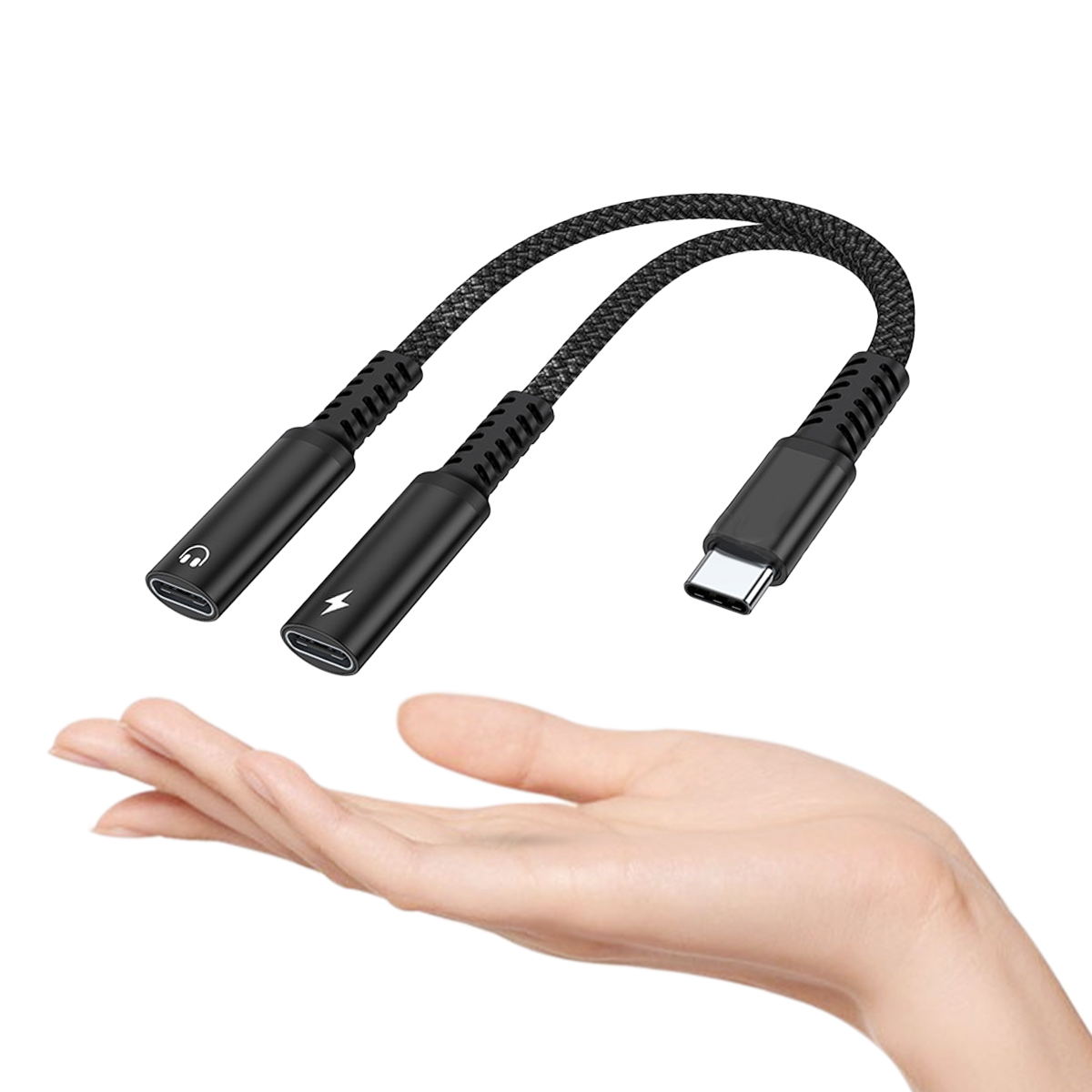 2 IN 1 USB C Splitter to Dual  - Earphone Splitter Jack ulasan dan harga
