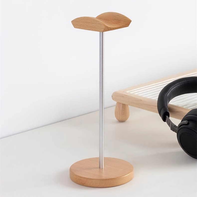 Black Walnut Wood & Aluminum H - Headphone Stand Desk ulasan dan harga