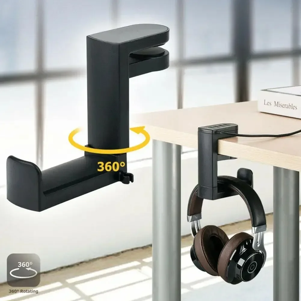 360° Rotating Headphone Stand  - Headphone Stand Desk ulasan dan harga