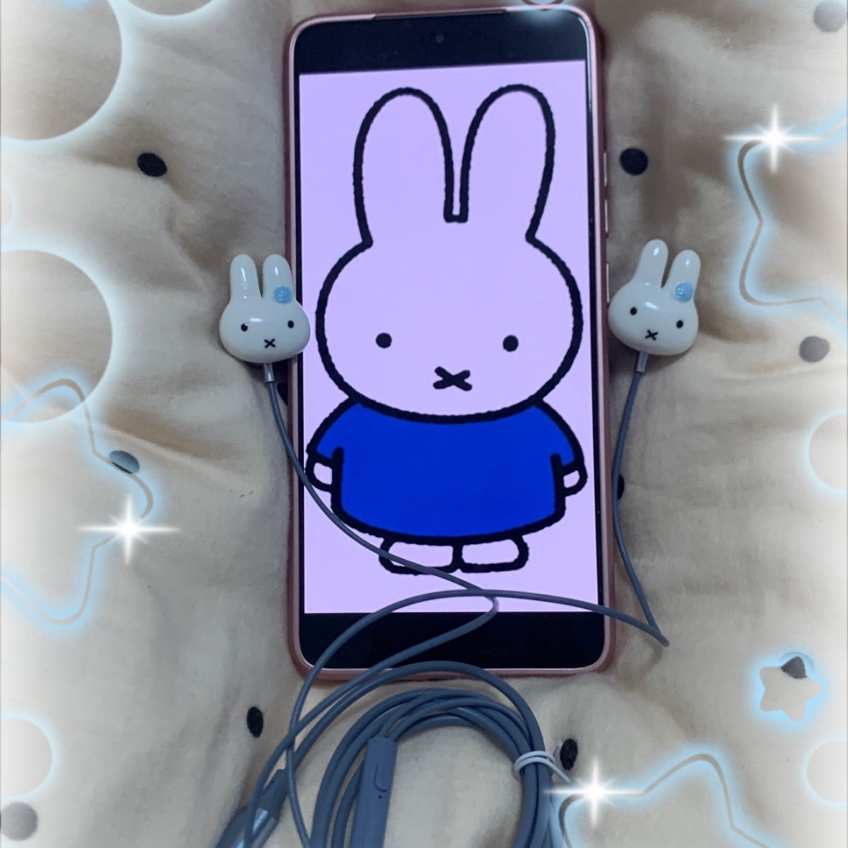 Vintage Cute Miffy Rabbit Wire - Usb C Earphone ulasan dan harga