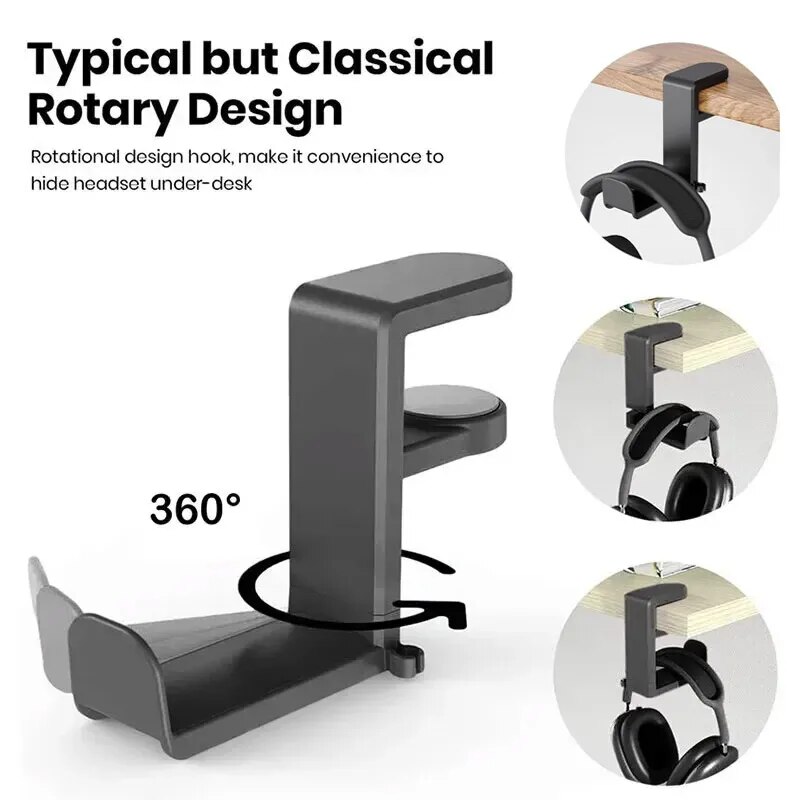 Universal Desktop 360° Rotatin - Headphone Stand Desk ulasan dan harga