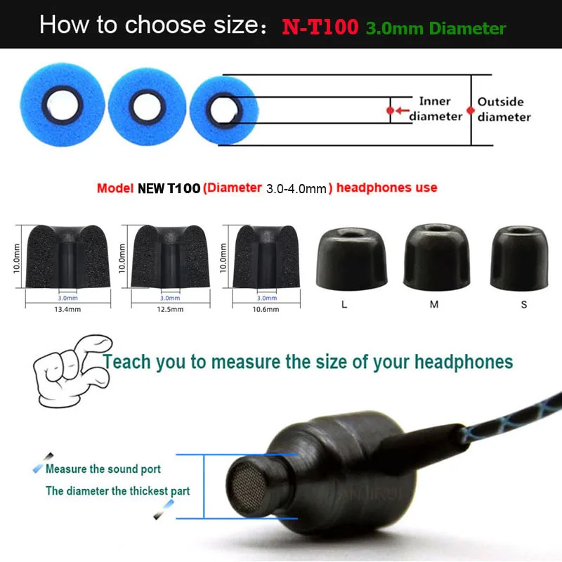20Pairs ANJIRUI T100 Memory Fo - Earphone Foam Tip ulasan dan harga