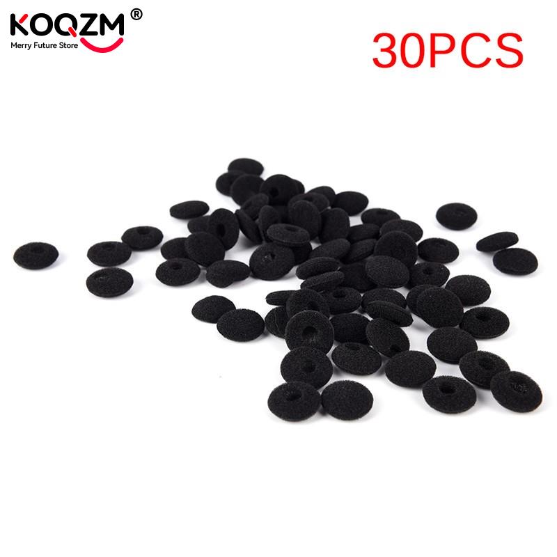 30pcs Sponge Covers Tips Black - Earphone Foam Tip ulasan dan harga