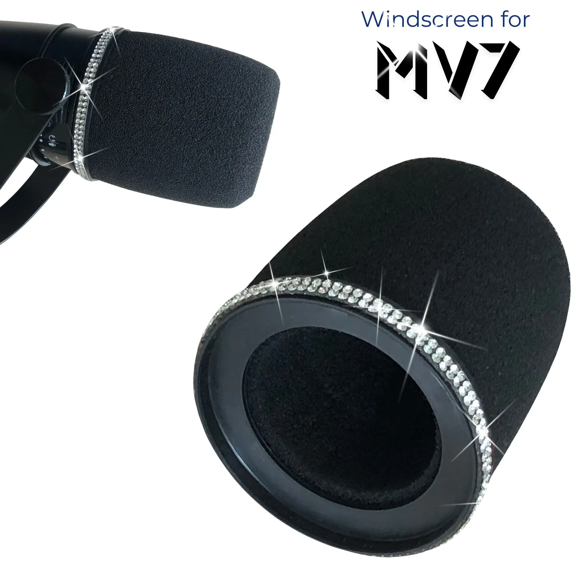 Sparkly MV7 Foam Pop Filter fo - Shure Mic Mv7 ulasan dan harga